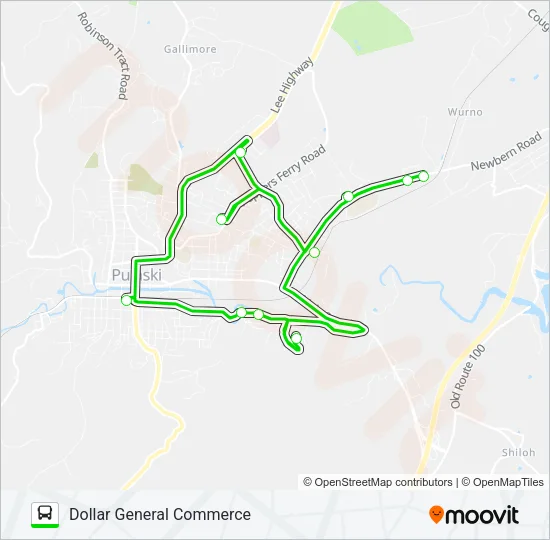 DOLLAR GENERAL Bus Line Map