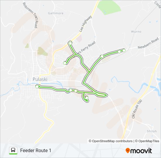 FEEDER ROUTE 1 Bus Line Map