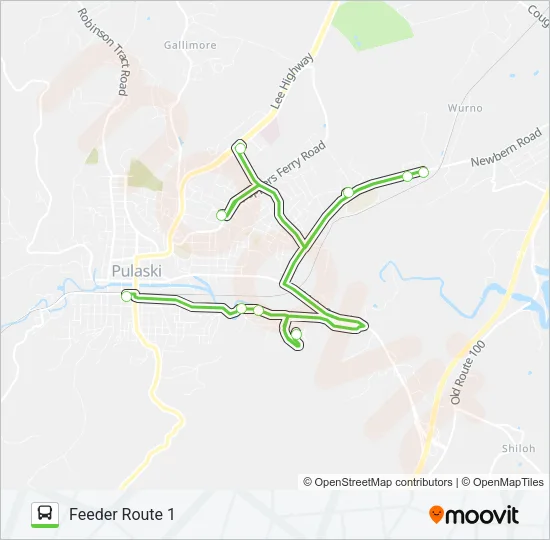 FEEDER ROUTE 1 Bus Line Map