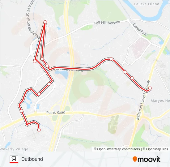 ROUTE 10 Bus Line Map