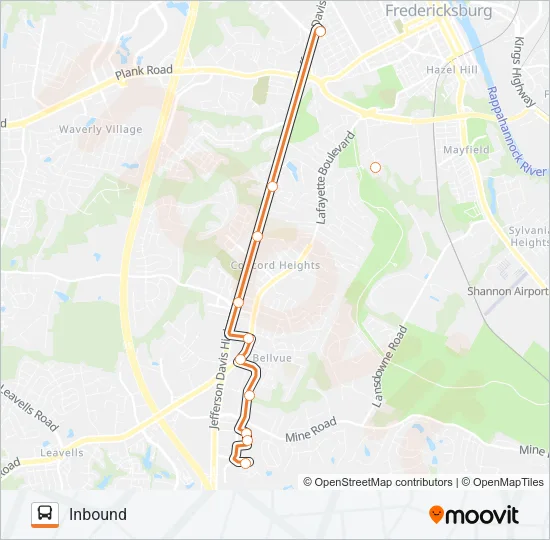 ROUTE 11 Bus Line Map