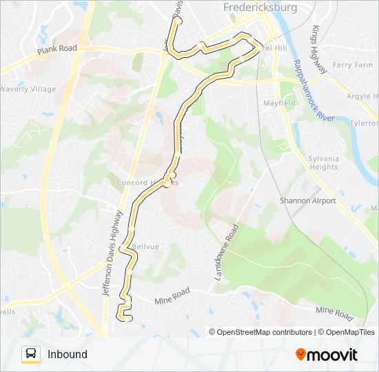 ROUTE 12 Bus Line Map