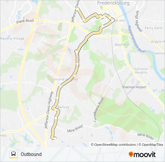 ROUTE 12 Bus Line Map