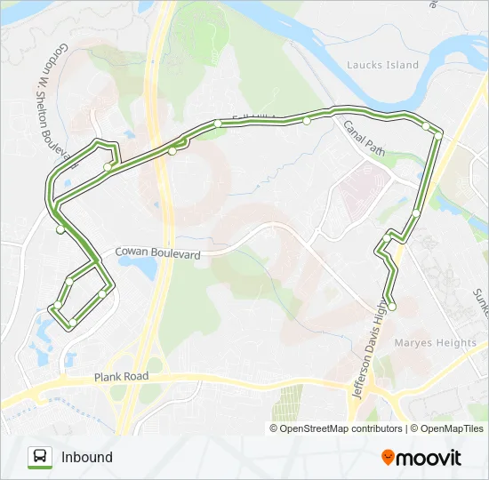 ROUTE 13 Bus Line Map