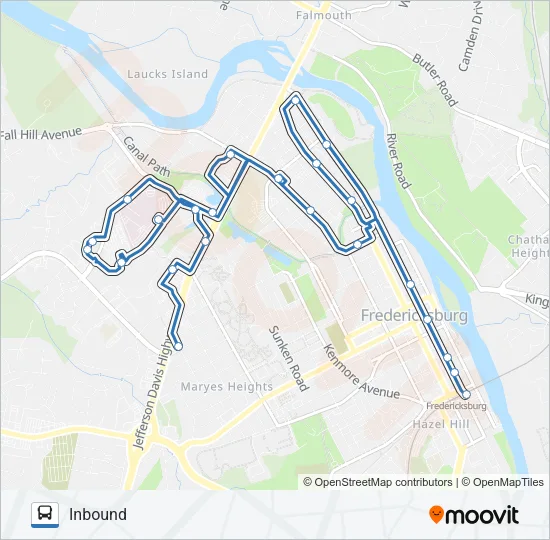 ROUTE 15 Bus Line Map
