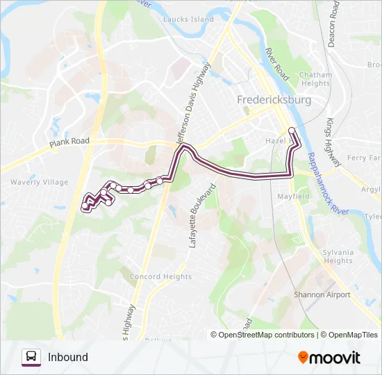 VF1 -VRE Bus Line Map