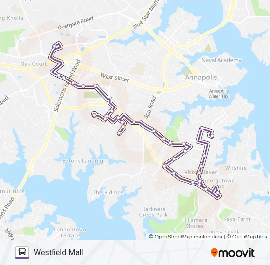 PURPLE-N1 Bus Line Map