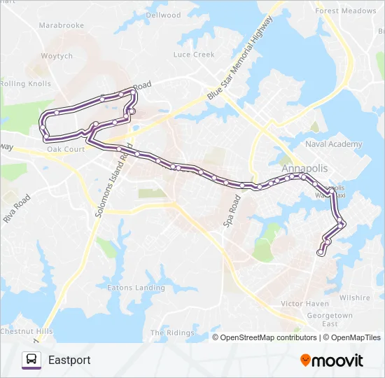 PURPLE-N1 Bus Line Map