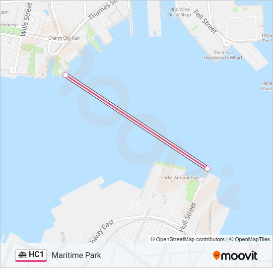 HC1 Ferry Line Map