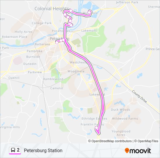 2 Bus Line Map