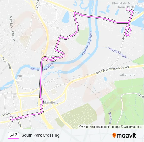 2 Bus Line Map