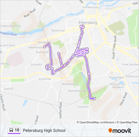 10 Bus Line Map