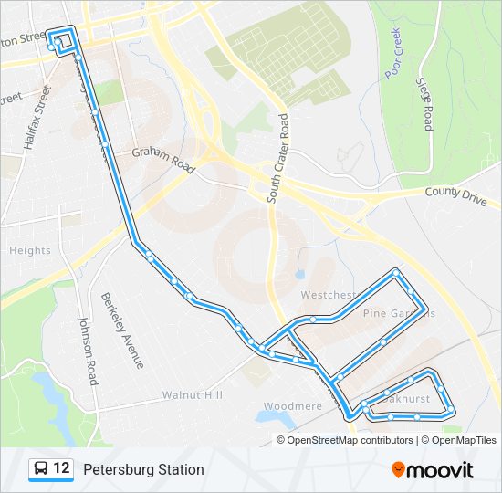 12 Bus Line Map
