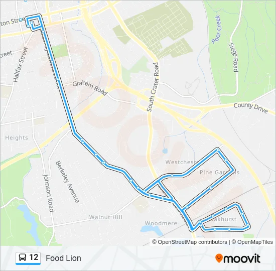 12 Bus Line Map