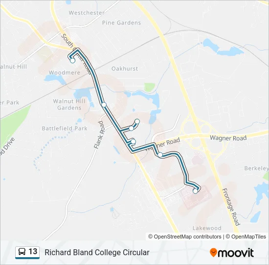 13 Bus Line Map