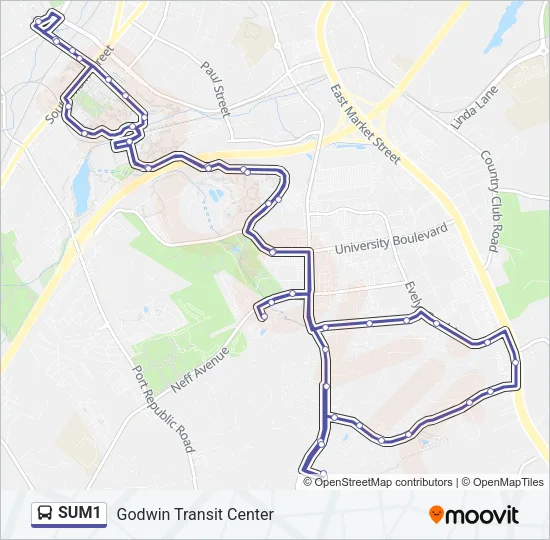 SUM1 Bus Line Map