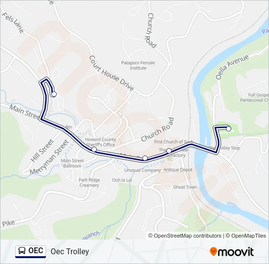OEC Bus Line Map