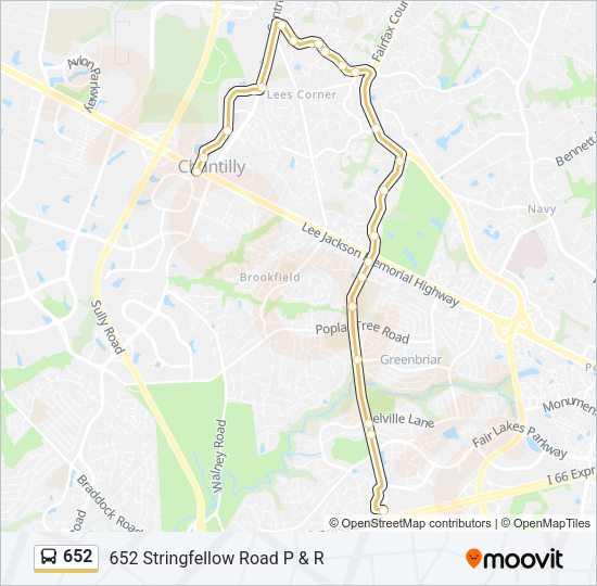 652 Bus Line Map