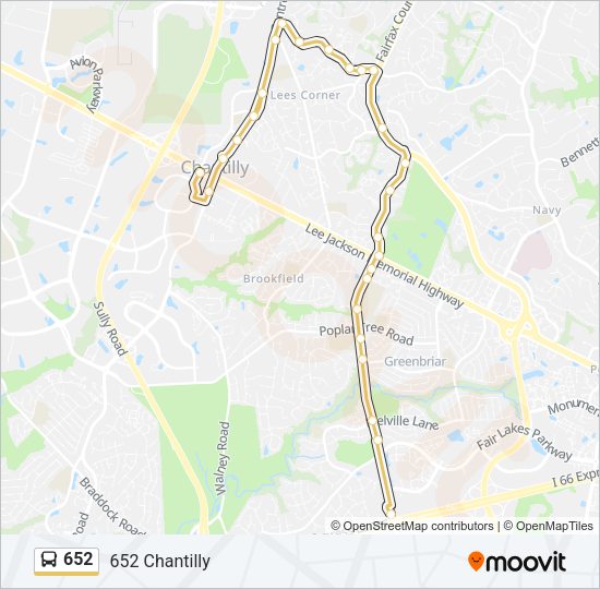 652 Bus Line Map