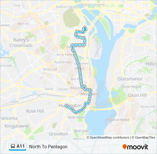 A11 Bus Line Map