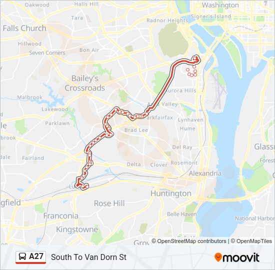 A27 Bus Line Map