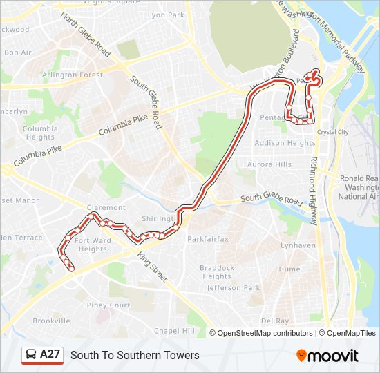 A27 Bus Line Map
