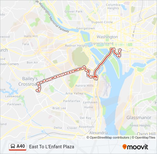 A40 Bus Line Map