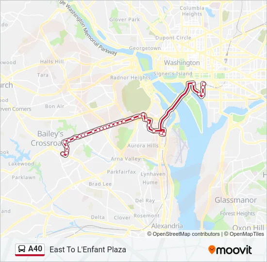 A40 Bus Line Map