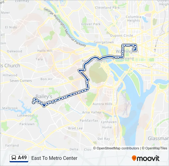 A49 Bus Line Map