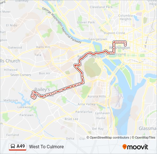 A49 Bus Line Map