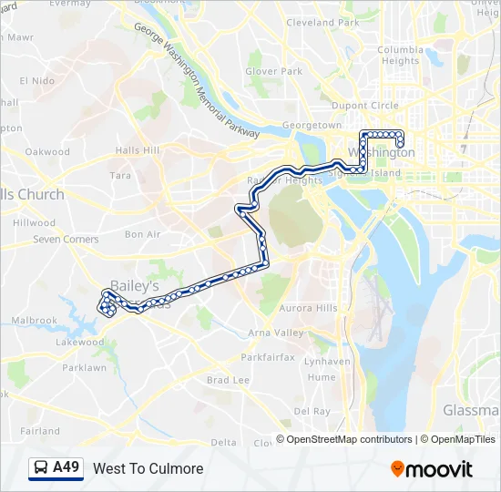 A49 Bus Line Map