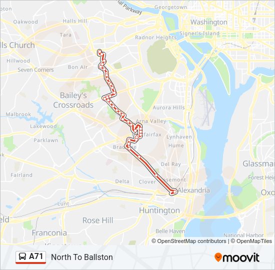 A71 Bus Line Map