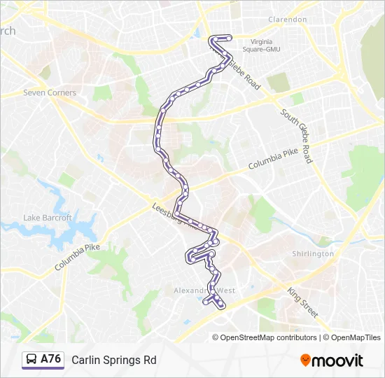 A76 Route: Schedules, Stops & Maps - North To Ballston (Updated)
