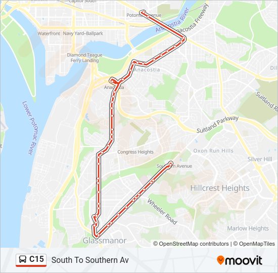 C15 Bus Line Map