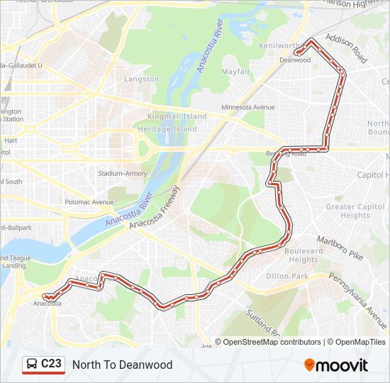 C23 Bus Line Map