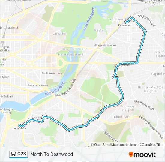C23 Bus Line Map