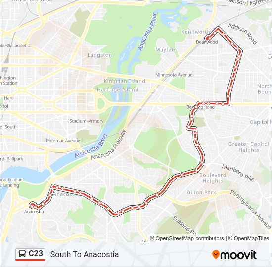 C23 Bus Line Map