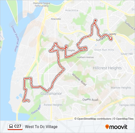 C27 Bus Line Map