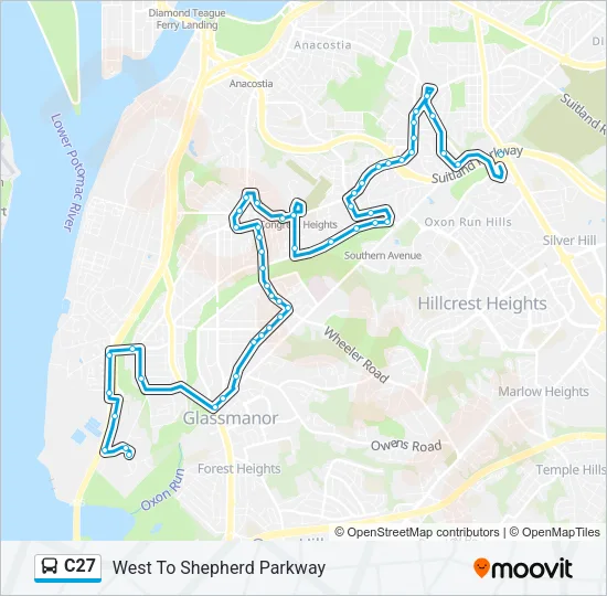 C27 Bus Line Map