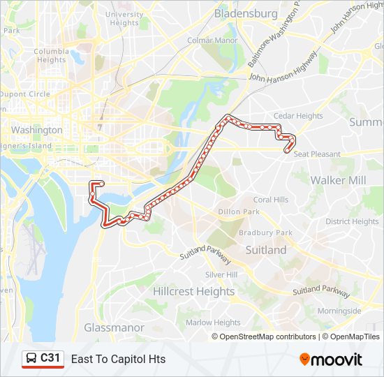 C31 Bus Line Map
