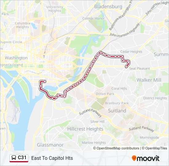 C31 Bus Line Map