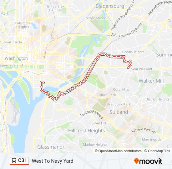 C31 Bus Line Map