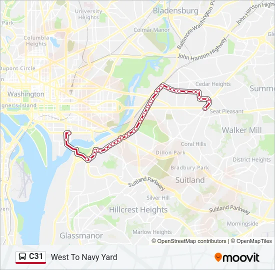 C31 Bus Line Map
