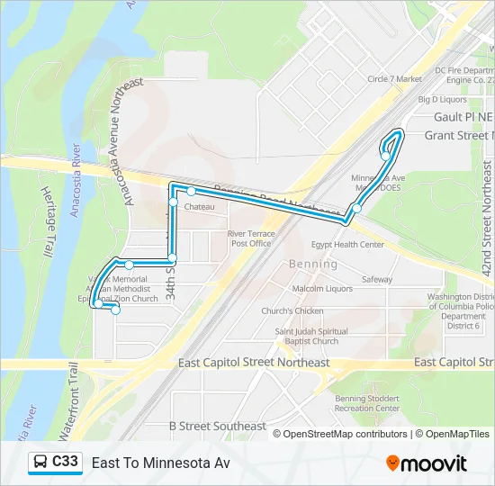 C33 Bus Line Map