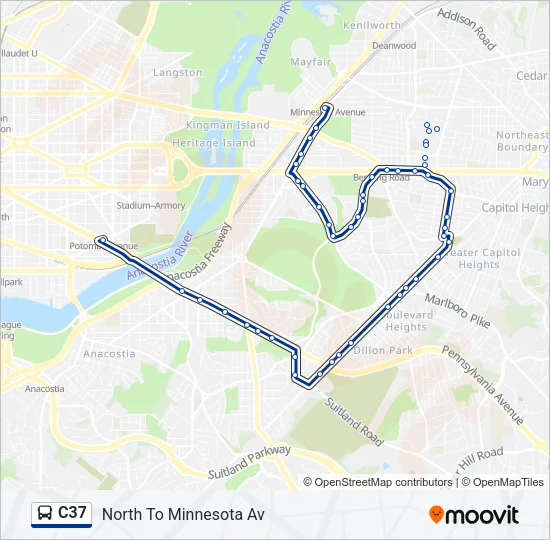 C37 Bus Line Map