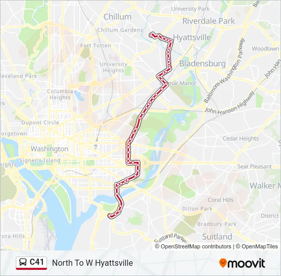 C41 Bus Line Map
