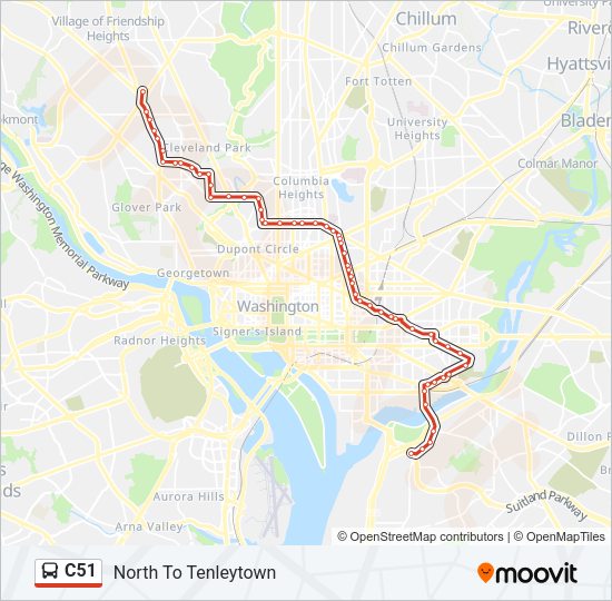 C51 Bus Line Map