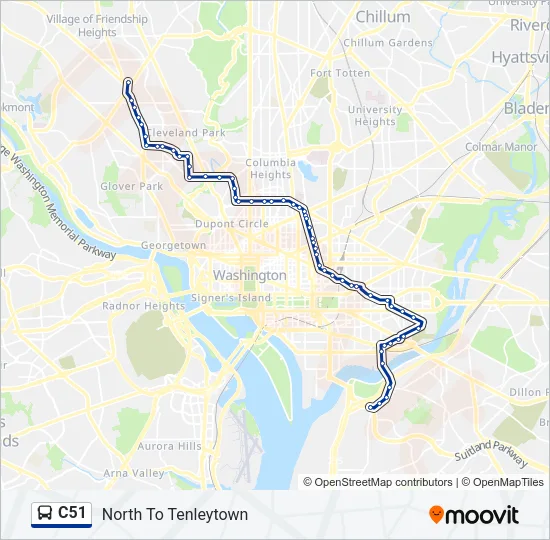 C51 Bus Line Map