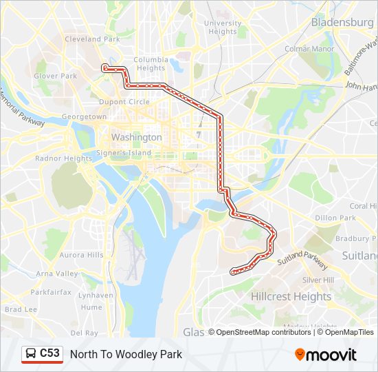 C53 Bus Line Map