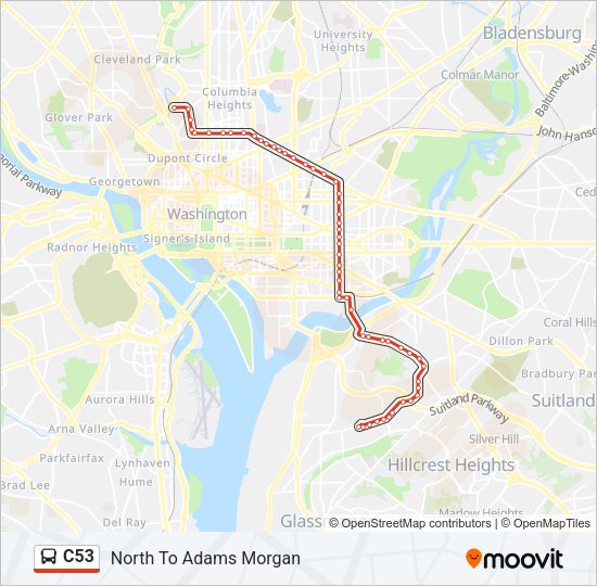 C53 Bus Line Map
